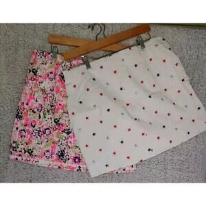 Lot of 2 Crown & Ivy Skort Woman Wrap Skirt Trim Activewear Sports Multicolor 14